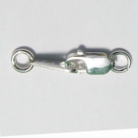 Sterling sil 8.5mm loster clasp/tag 1set