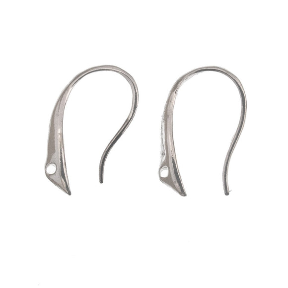 Sterling sil 15mm E/R hook no loop 2pc