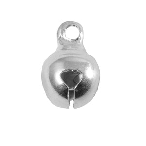 Metal 6mm bell/ringer silver 100pcs