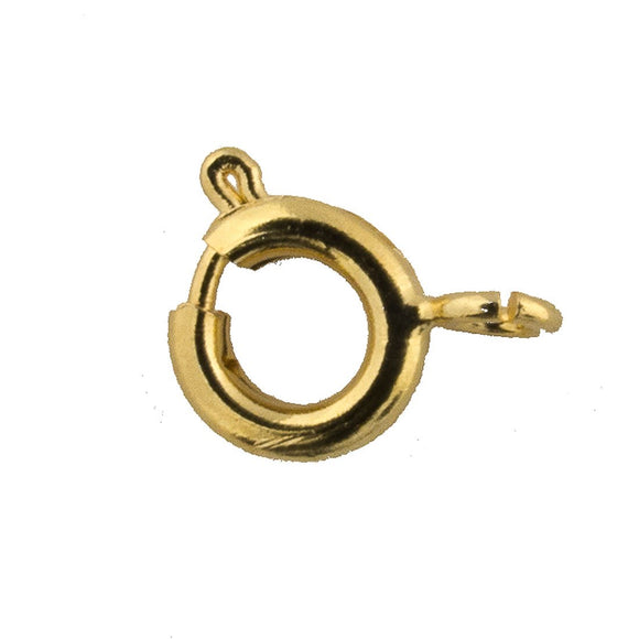 Metal 6mm rnd bolt clasp GLD 10pcs