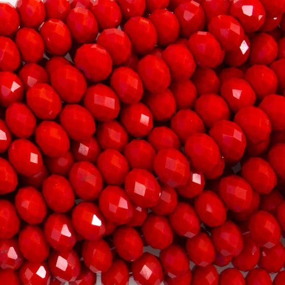 Cg 6x8mm rondel faceted Red 66p