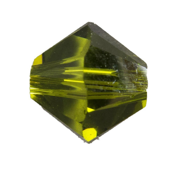 Austrian Crystals 6mm 5328 olivine 20pcs