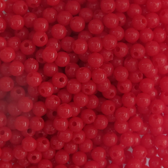 Plas 4mm rnd opaque red 20g/700pcs