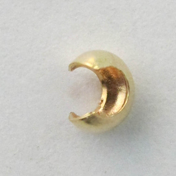 Gold FILLED 3.2mm crimp cover 10pcs