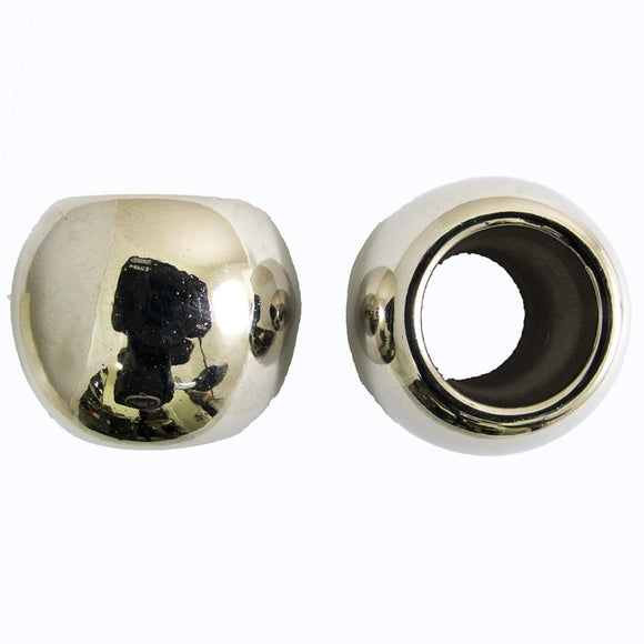 Plas 26x33mm rnd 16mm hole nickel 30pcs