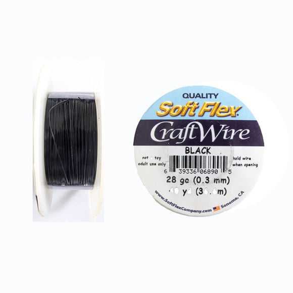 Wire 28 gauge black 36.6m NFD