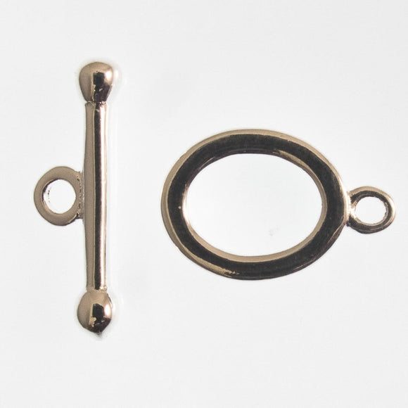 Metal 14x11mm FOB oval NF SIL 2sets