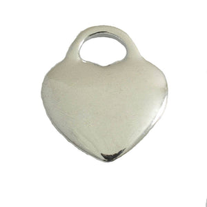 Metal 18mm solid heart NF sil 4pcs