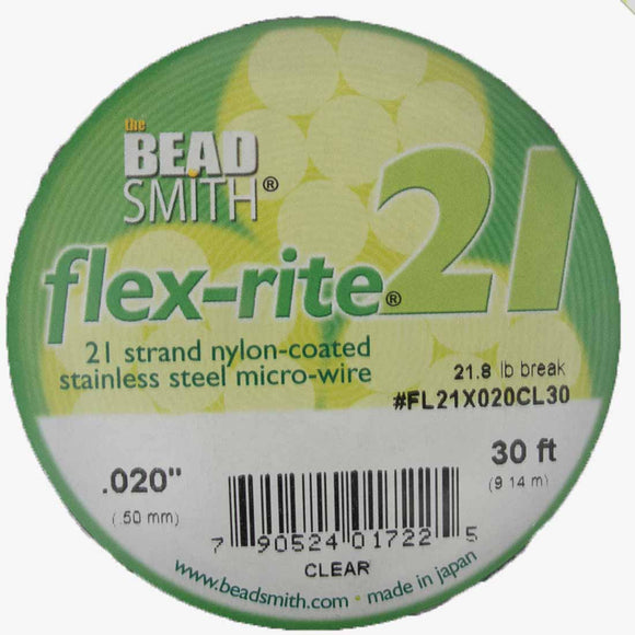 Flexrite .50mm 21str 21.8lb clear 9.14m