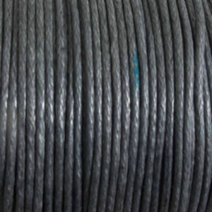 cord .77mm waxed cotton grey 25 mtrs