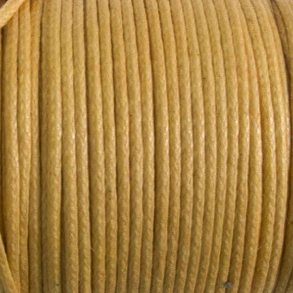 cord .77mm waxed cotton natural 25 mtrs