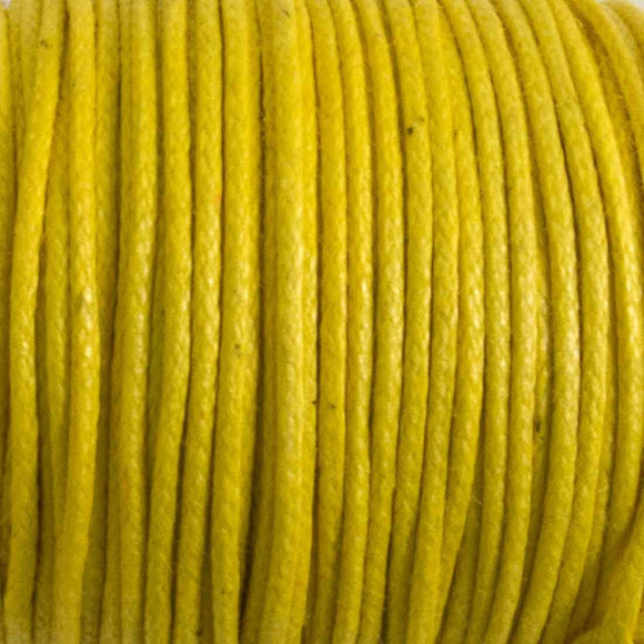 cord .77mm waxed cotton lemon 25 mtrs