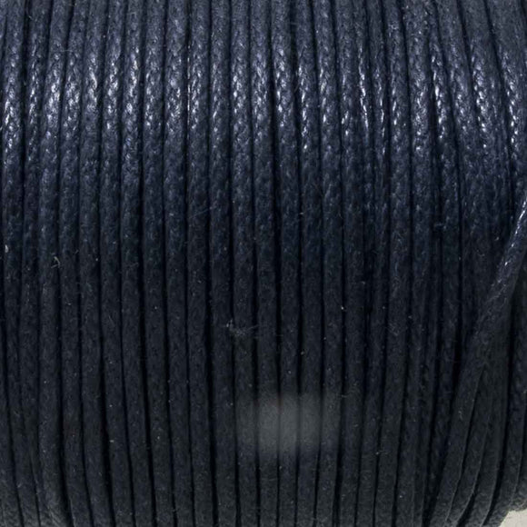cord .77mm waxed cotton navy 25 mtrs