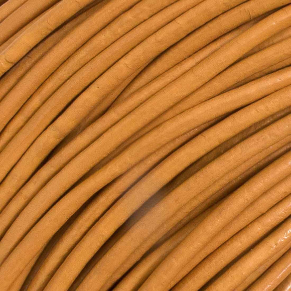Leather 1mm round China natural 100m