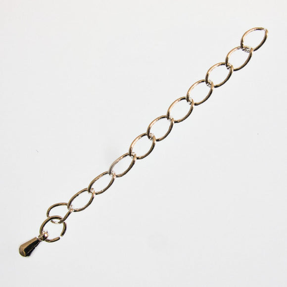 Metal 50mm extension chain NF silver 10p