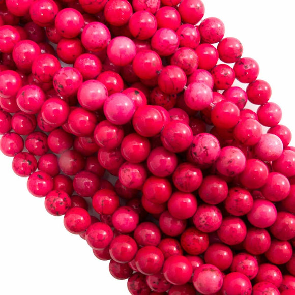 Semi prec 8mm rnd dyed howlit d musk 46p.