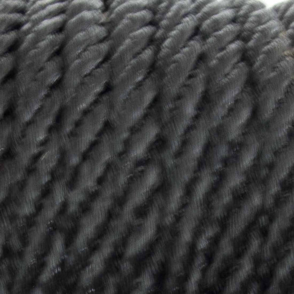 Cord 3mm rnd soft shinny rope blk 20mt