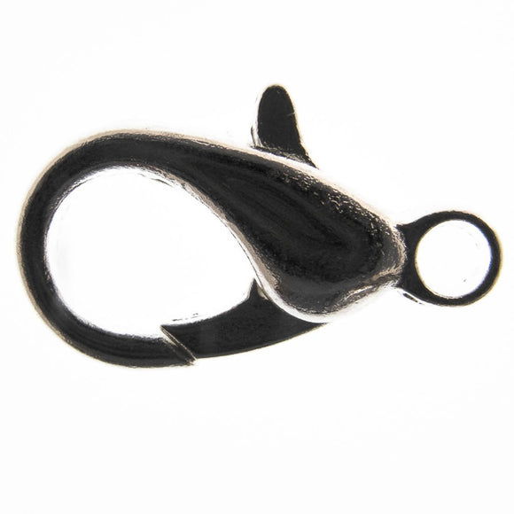 Metal 15mm parrot clasp sil NF 50pcs