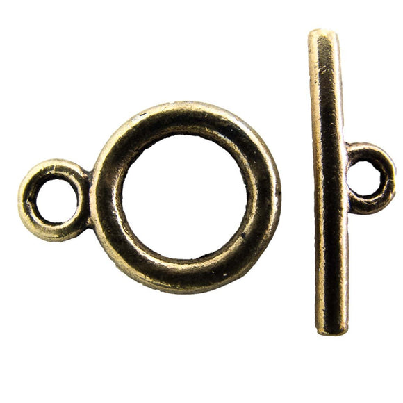 Metal 19x14mm FOB Ant Gld 2sets
