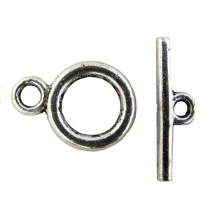 Metal 19x14mm FOB Ant silver 10sets