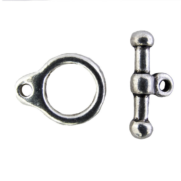 Metal 17x12mm FOB Ant silver 2sets