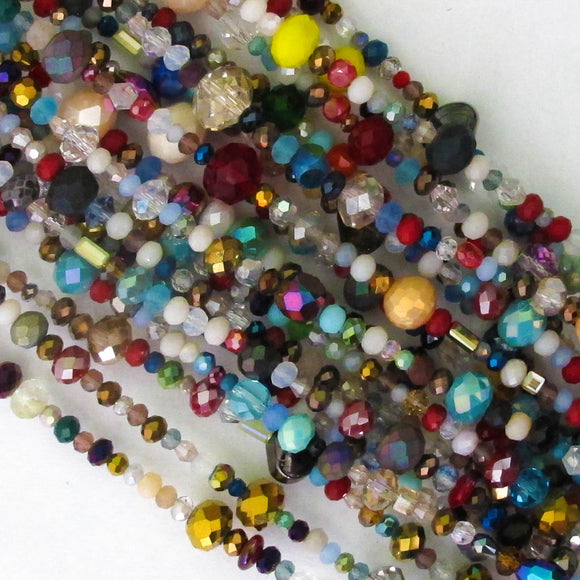 Crystal mixed strands all colours 41cm
