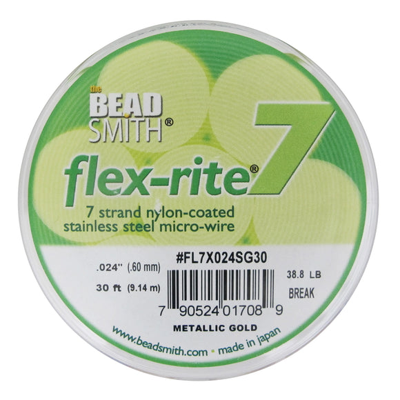 Flexrite .60mm 7str 38.8lb gold 9.14m