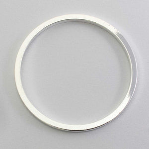 Metal 40mm ring NF silver 2ps