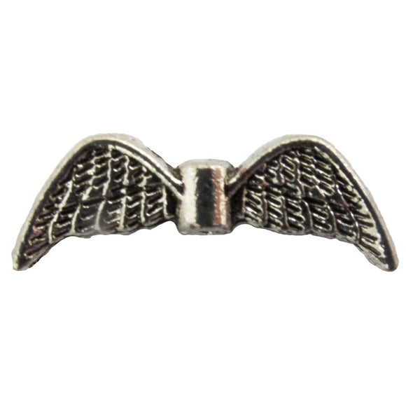 Metal 8x 22mm wings Ant silver 20pcs