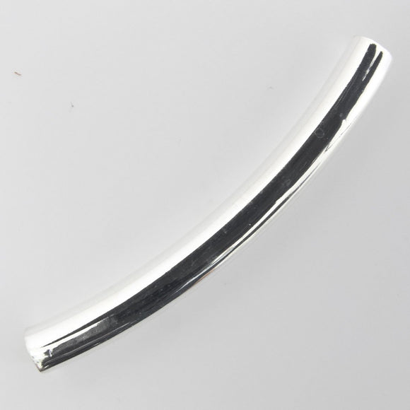 Metal 5x45mm rnd curved tube NF sil 20pc