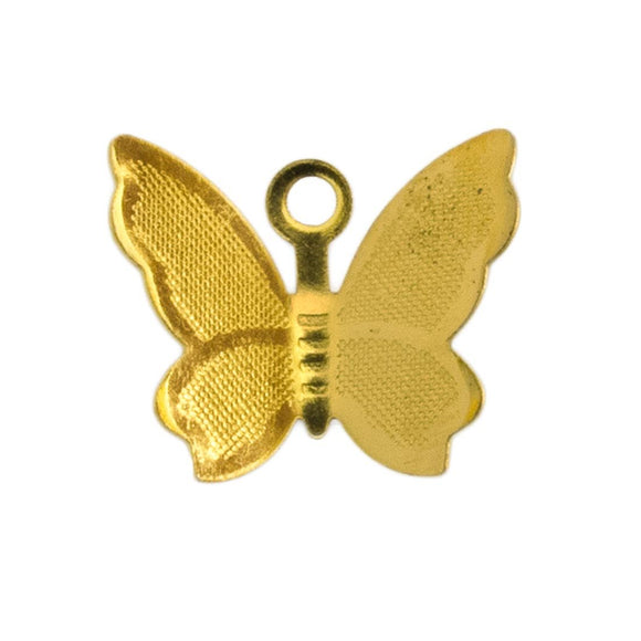 metal 11x14mm bfly charm gld 12pcs