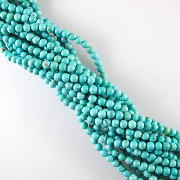 Semi prec 6mm rnd howlite aquamarin 63+p.