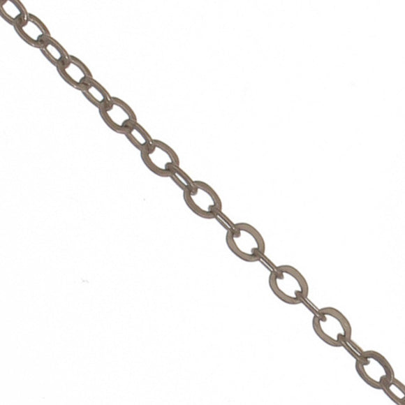 Metal chain 2.3x1.9mm flat oval nkl 2mts