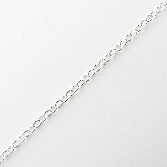 Metal chain 2.3x1.9mm flat oval sil 10mt