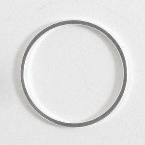 Metal 19mm rnd ring thin silver 30pcs