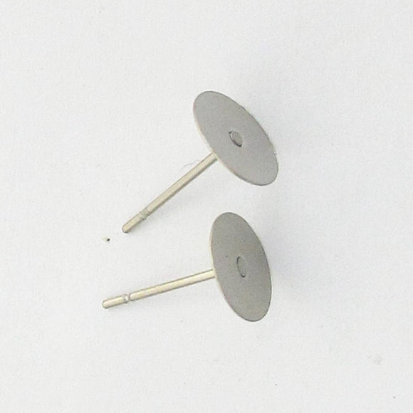 Metal 8mm SURGICAL E/Ring stud back 20p
