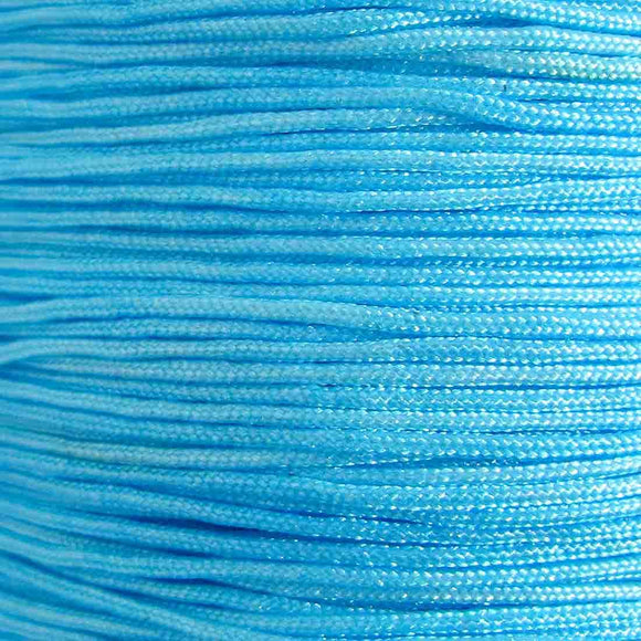 Cord 1mm rnd woven turquoise 40 metres