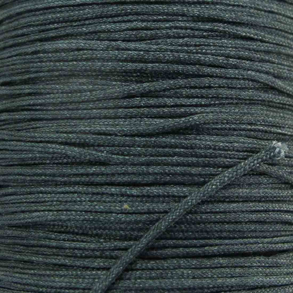 Cord 1mm rnd woven ash grey 40 metres