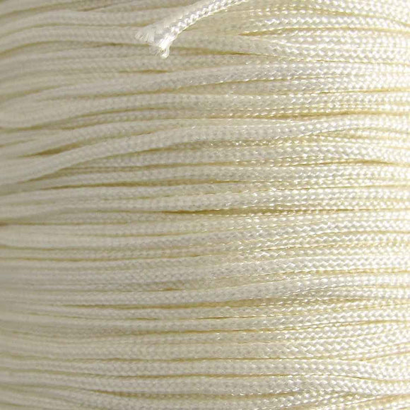 Cord 1mm rnd woven cream 40 metres