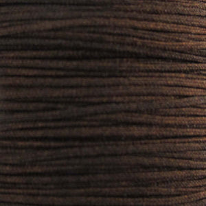 Cord 1mm rnd woven dark brown 40 metres
