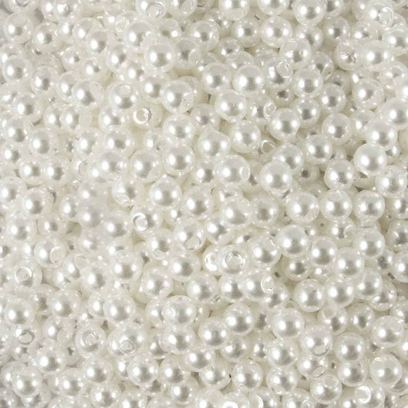 Plas 3mm rnd pearl white 500g/40,000pcs