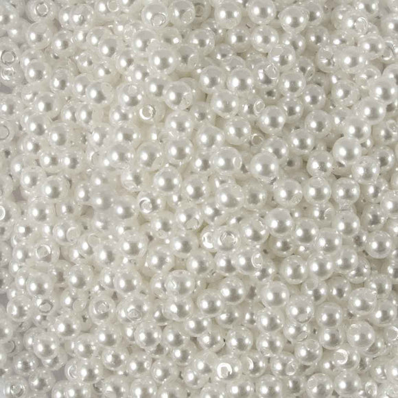 Plas 3mm rnd pearl white 25g/2000pcs