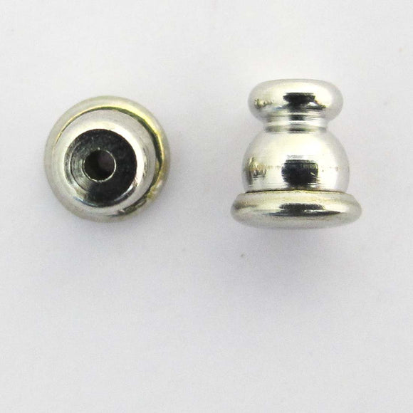 Metal 5mm rnd earring clutch NF nkl 20pc