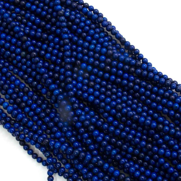 Semi prec 4mm rnd dyed howlit cobatl 95p.
