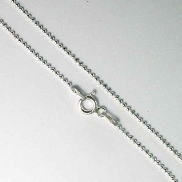 Sterling sil 1.2mm ballchain N/L 46cm 1p
