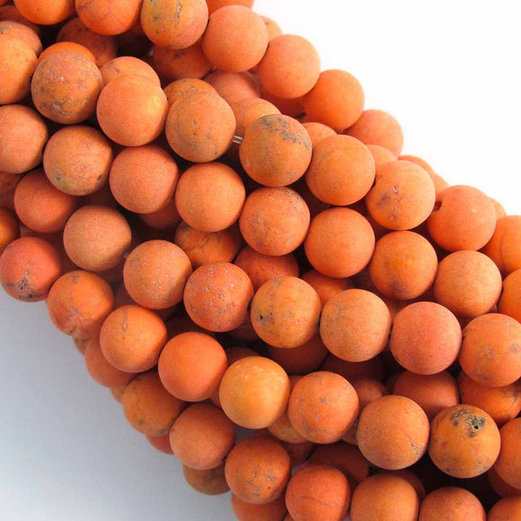 Semi prec 8mm rnd hlite matt coral 53+p