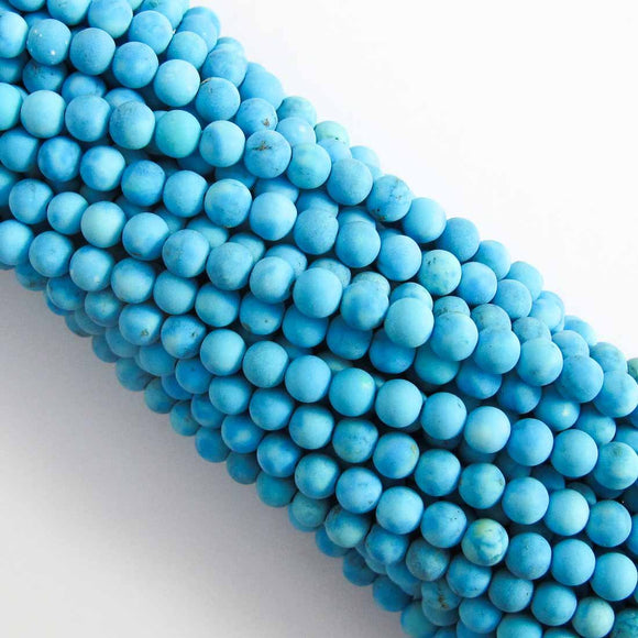 Semi prec 4mm rnd hlite matt turq 95+p