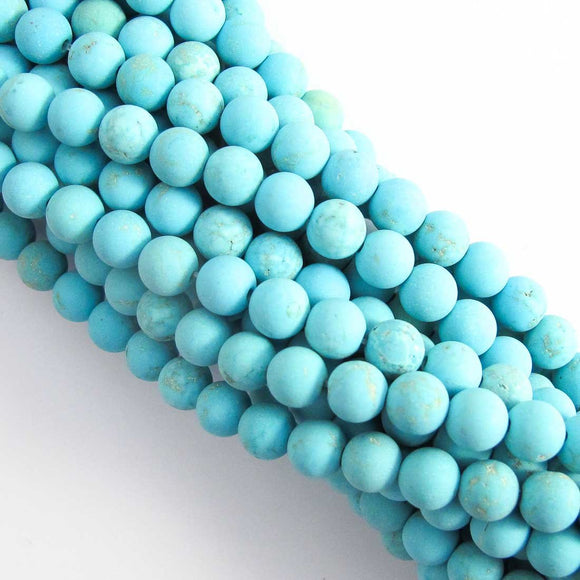 Semi prec 6mm rnd hlite matt aqua 63+p