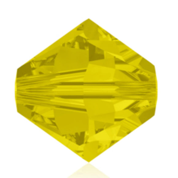 Austrian Crystals 4mm 5328 yellow opal 35pcs