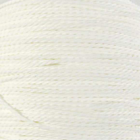 Cord 1mm twisted milky white 30mtrs